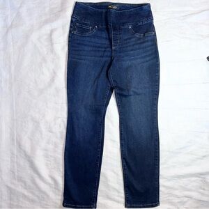 NWOT Women’s Sz 8 Short Lee Slim Fit MidRise Sculpting Pull On Dark Wash Jeans